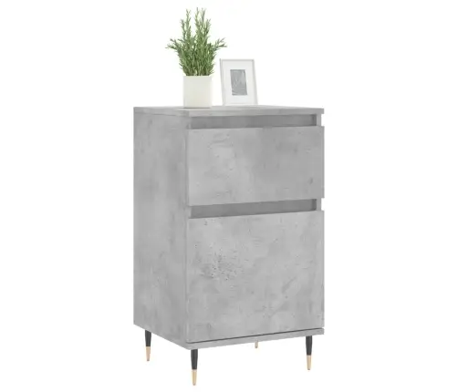 Šoninės Spintelės, 2Vnt., Betono Pilkos, 40X35X70cm Mediena