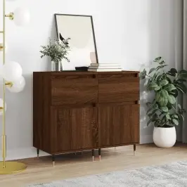 Kumodes, 2 Gab., Ozolkoka Krāsā, 40X35X70 Cm, Inženierijas Koks Vidaxl