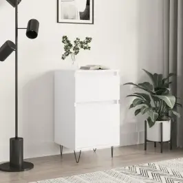 Kumode, Balta, 40X35X70 Cm, Inženierijas Koks Vidaxl