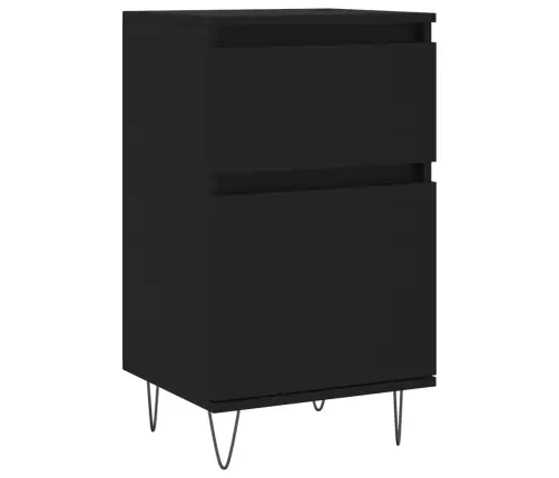 Kumodes, 2 Gab., Melnas, 40X35X70 Cm, Inženierijas Koks Vidaxl