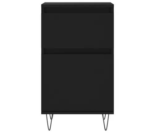 Kumodes, 2 Gab., Melnas, 40X35X70 Cm, Inženierijas Koks Vidaxl