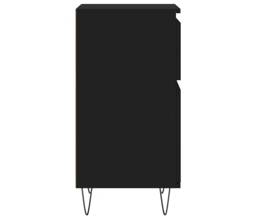 Kumodes, 2 Gab., Melnas, 40X35X70 Cm, Inženierijas Koks Vidaxl