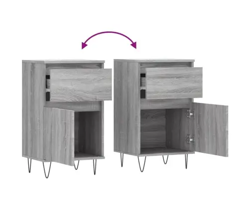 Kumodes, 2 Gb., Pelēka Ozolkoka, 40X35X70 Cm, Inženierijas Koks Vidaxl Kumodes, 2 Gb., Pelēka Ozolkoka, 40X35X70 Cm, Inženierijas Koks Vidaxl