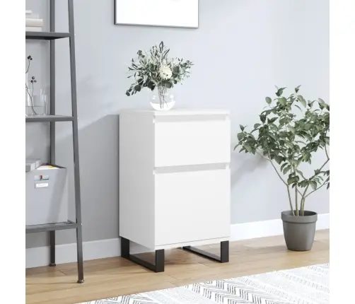 Šoninė Spintelė, Baltos Spalvos, 40X35X70cm Apdirbta Mediena