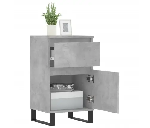 Plaukts, Betona Pelēks, 40X35X70 Cm, Inženierijas Koks Vidaxl