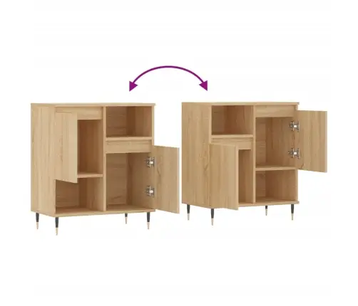 Šoninė Spintelė, Sonoma Ąžuolo, 60X35X70cm Apdirbta Mediena