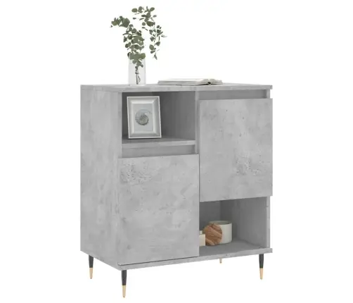 Plaukts, Betona Pelēks, 60X35X70 Cm, Inženierijas Koks Vidaxl