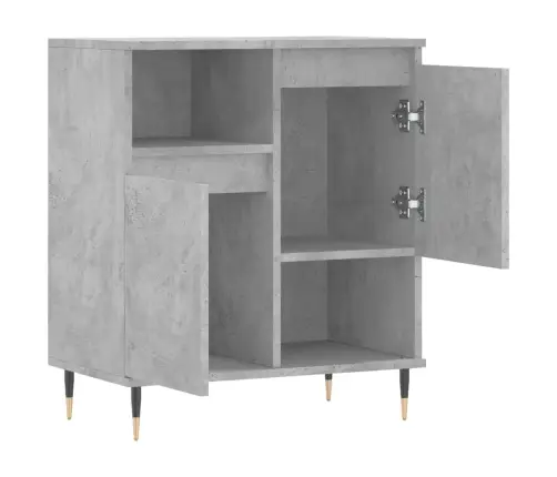 Plaukts, Betona Pelēks, 60X35X70 Cm, Inženierijas Koks Vidaxl