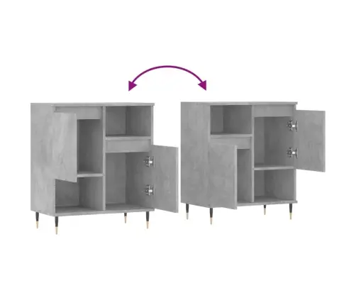 Plaukts, Betona Pelēks, 60X35X70 Cm, Inženierijas Koks Vidaxl