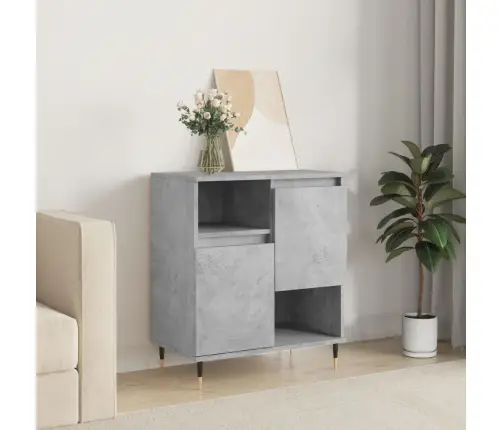 Plaukts, Betona Pelēks, 60X35X70 Cm, Inženierijas Koks Vidaxl