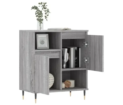 Kumode, Pelēka Ozolkoka, 60X35X70 Cm, Inženierijas Koks Vidaxl