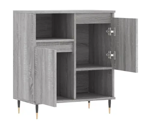 Kumode, Pelēka Ozolkoka, 60X35X70 Cm, Inženierijas Koks Vidaxl