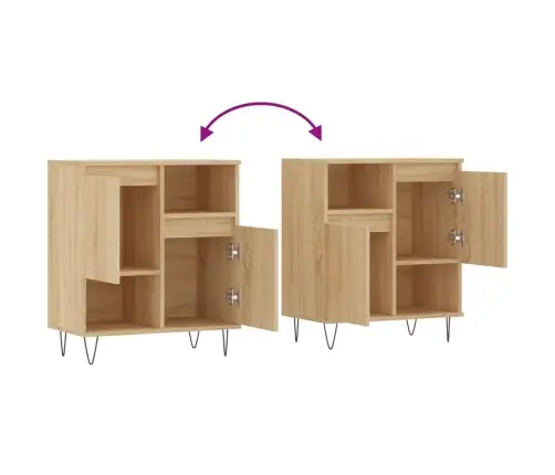 Kumode, Ozolkoka Krāsā, 60X35X70 Cm, Inženierijas Koks Vidaxl