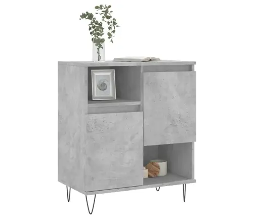 Plaukts, Betona Pelēks, 60X35X70 Cm, Inženierijas Koks Vidaxl