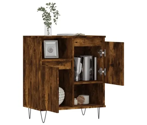 Šoninė Spintelė, Dūminio Ąžuolo, 60X35X70cm Apdirbta Mediena