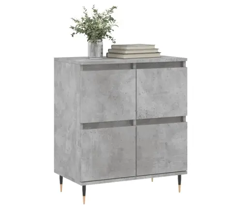 Plaukts, Betona Pelēks, 60X35X70 Cm, Inženierijas Koks Vidaxl