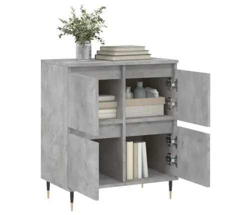 Plaukts, Betona Pelēks, 60X35X70 Cm, Inženierijas Koks Vidaxl