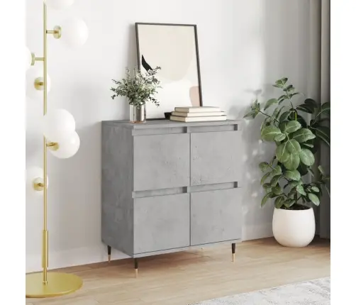 Plaukts, Betona Pelēks, 60X35X70 Cm, Inženierijas Koks Vidaxl