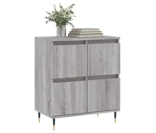 Kumode, Pelēka Ozolkoka, 60X35X70 Cm, Inženierijas Koks Vidaxl