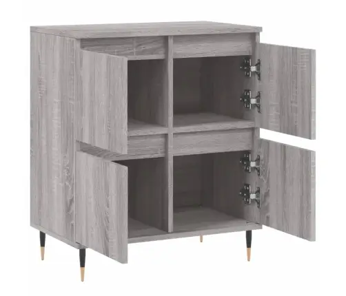 Kumode, Pelēka Ozolkoka, 60X35X70 Cm, Inženierijas Koks Vidaxl