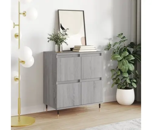 Kumode, Pelēka Ozolkoka, 60X35X70 Cm, Inženierijas Koks Vidaxl