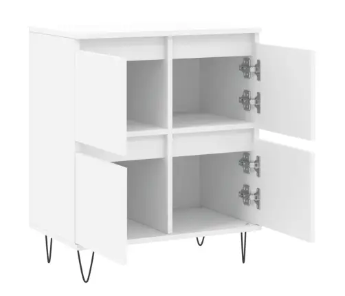 Kumode, Balta, 60X35X70 Cm, Inženierijas Koks Vidaxl