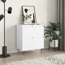 Kumode, Balta, 60X35X70 Cm, Inženierijas Koks Vidaxl
