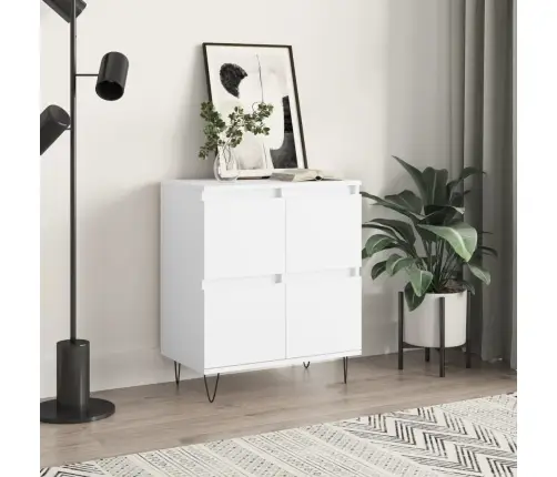 Kumode, Balta, 60X35X70 Cm, Inženierijas Koks Vidaxl