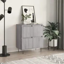 Kumode, Pelēka Ozolkoka, 60X35X70 Cm, Inženierijas Koks Vidaxl