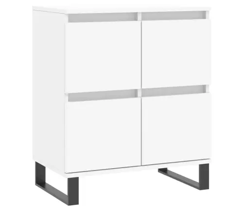 Kumode, Balta, 60X35X70 Cm, Inženierijas Koks Vidaxl