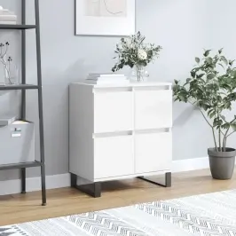 Kumode, Balta, 60X35X70 Cm, Inženierijas Koks Vidaxl