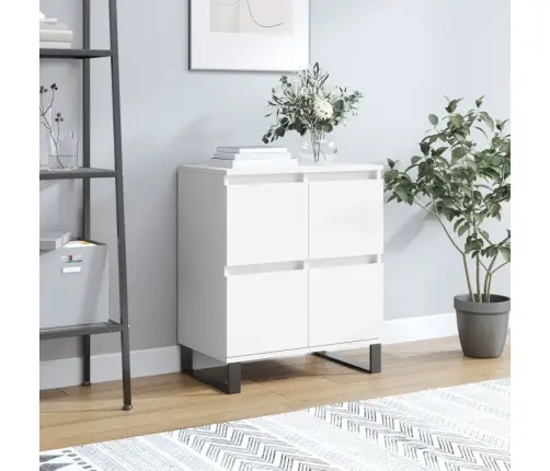 Kumode, Balta, 60X35X70 Cm, Inženierijas Koks Vidaxl