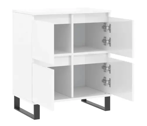 Kumode, Spīdīgi Balta, 60X35X70 Cm, Inženierijas Koks Vidaxl