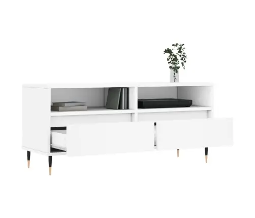 Tv Skapītis, 100X34,5X44,5 Cm, Inženierijas Koks, Balts Vidaxl