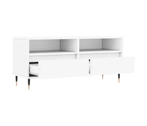 Tv Skapītis, 100X34,5X44,5 Cm, Inženierijas Koks, Balts Vidaxl