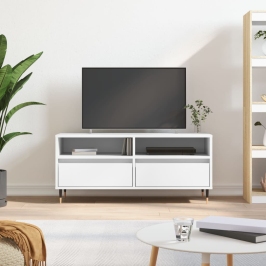 Tv Skapītis, 100X34,5X44,5 Cm, Inženierijas Koks, Balts Vidaxl