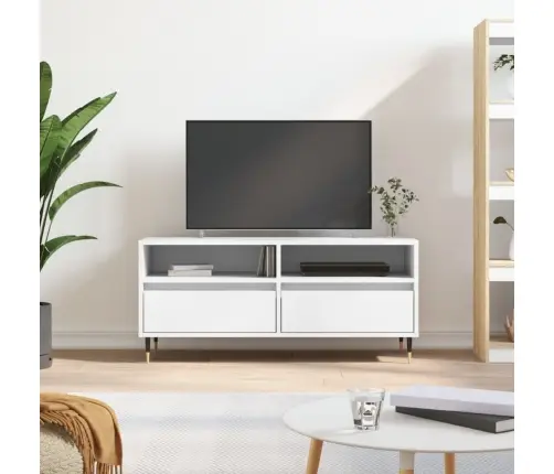 Tv Skapītis, 100X34,5X44,5 Cm, Inženierijas Koks, Balts Vidaxl
