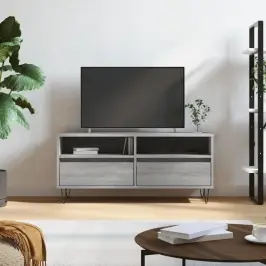 Tv Skapītis, Pelēks, 100X34,5X44,5 Cm, Inženierijas Koks Vidaxl