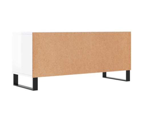 Tv Skapītis, 100X34,5X44,5 Cm, Inženierijas Koks, Spīdīgi Balts Vidaxl