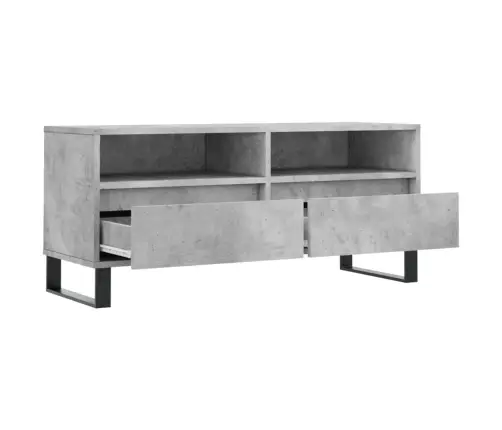 Tv Skapītis, Betona Pelēks, 100X34,5X44,5 Cm, Inženierijas Koks Vidaxl