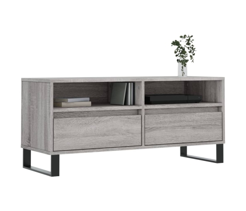 Tv Skapītis, Pelēks, 100X34,5X44,5 Cm, Inženierijas Koks Vidaxl