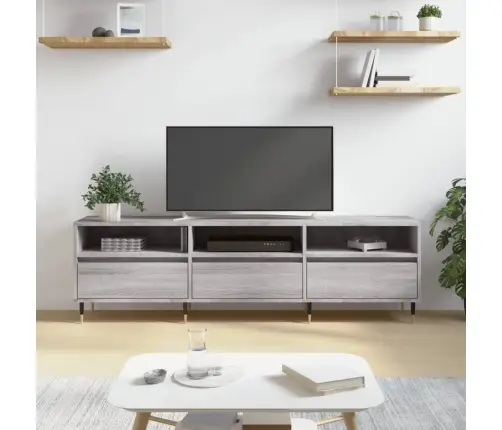 Tv Skapītis, Pelēcīga Ozolkoka, 150X30X44,5 Cm Vidaxl