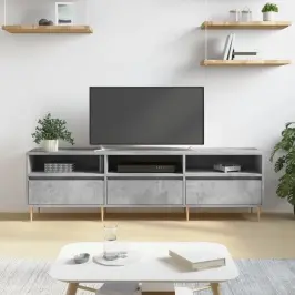 Telerikapp, Betoonhall, 150X30X44,5 cm Tehispuit