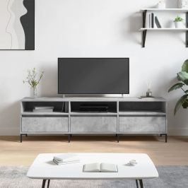 Tv Skapītis, Betona Pelēks, 150X30X44,5 Cm, Inženierijas Koks Vidaxl