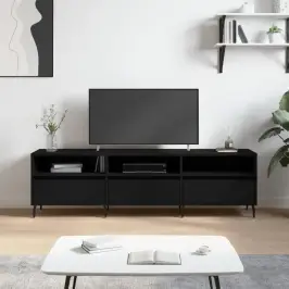 Tv Skapītis, 150X30X44,5 Cm, Inženierijas Koks, Melns Vidaxl