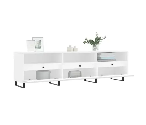 Telerikapp, Valge, 150 X 30 X 44,5 cm Tehispuit