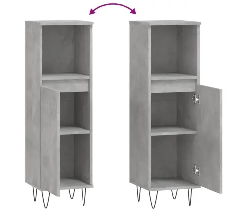 Vannitoakapp, Betoonhall, 30 X 30 X 100 cm Tehispuit