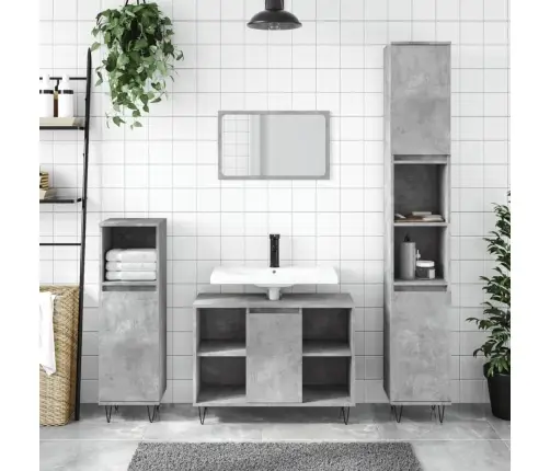 Vannitoakapp, Betoonhall, 30 X 30 X 100 cm Tehispuit