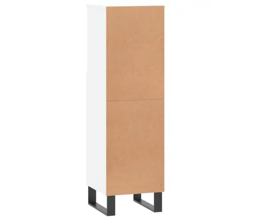 Vannasistabas Skapis, Balts, 30X30X100 Cm, Inženierijas Koks Vidaxl