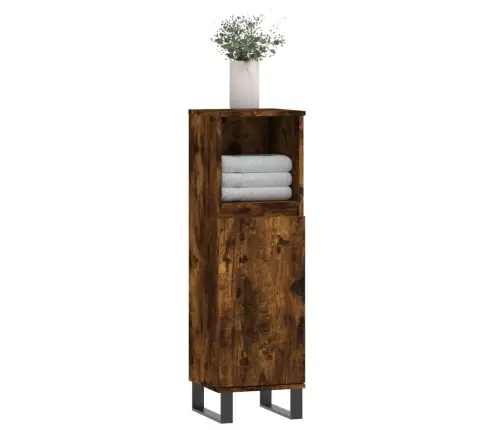 Vannasistabas Skapītis, Ozola, 30X30X100 Cm, Inženierijas Koks Vidaxl